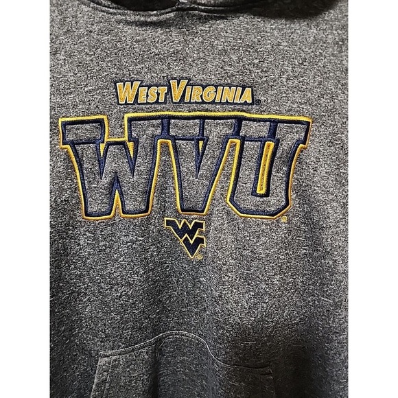 West Virginia University Pullover Hoodie Grey Excellent Condition Medium - Picture 2 of 5
